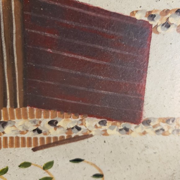 Primitive Country Farm 11.5" Wood Plate Cabin - Picture 5 of 9